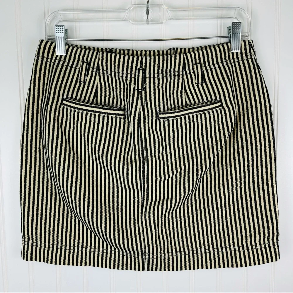 Madewell Ticking Striped Lace Up Baseball Skirt Size 4
